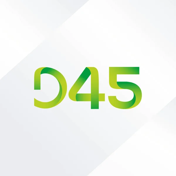 Brief en nummer logo D45 — Stockvector