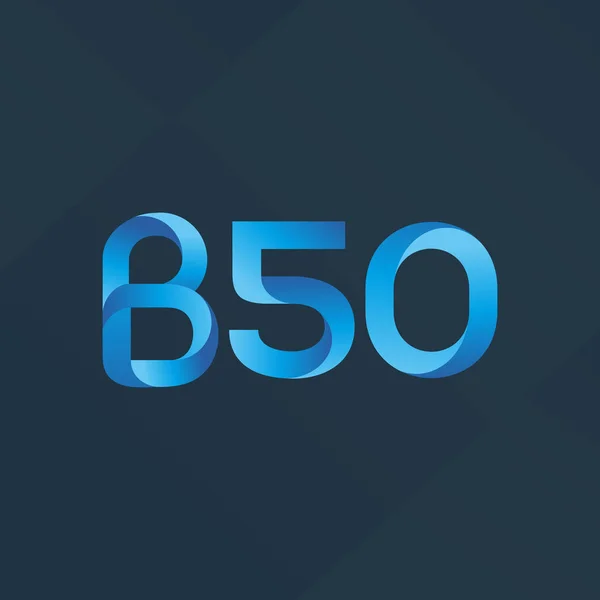 Logotipo da letra e do número B50 —  Vetores de Stock