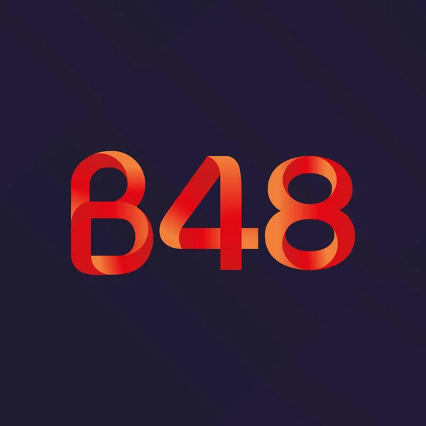 Logotipo de letra y número B48 — Vector de stock