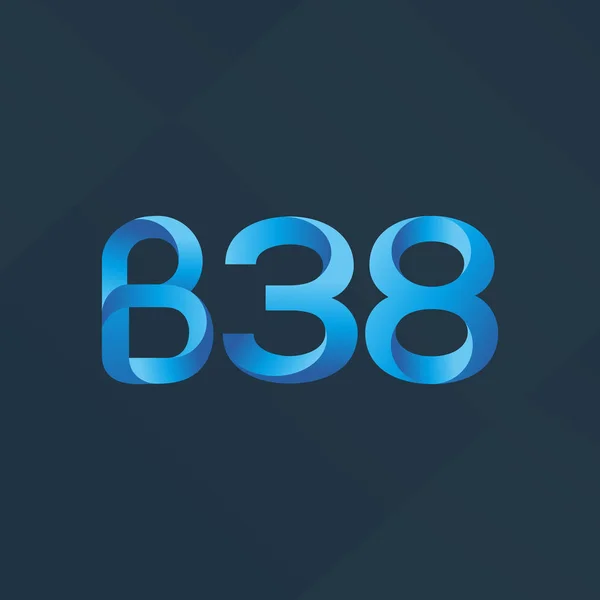 Brief en nummer logo B38 — Stockvector