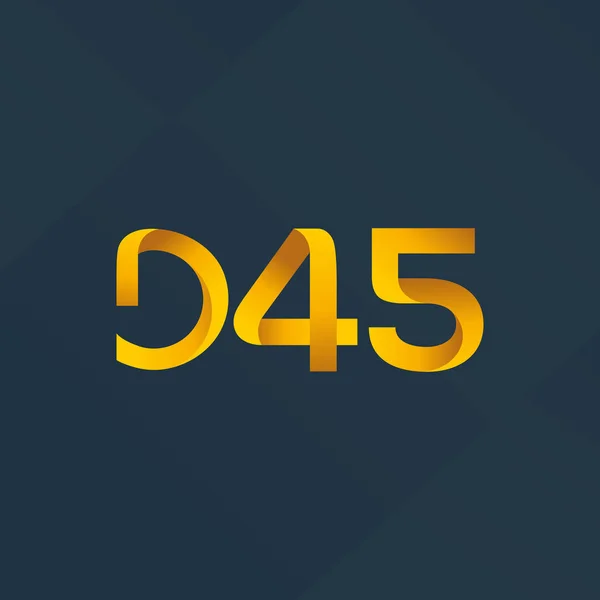 字母和数字标识 D45 — 图库矢量图片