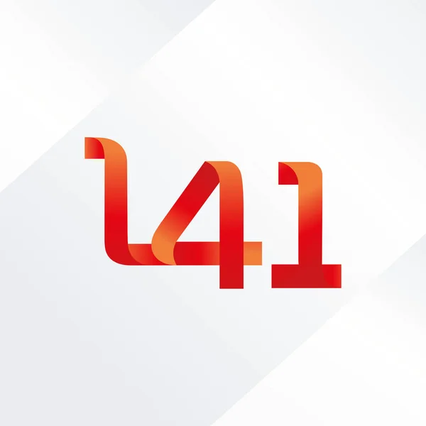 Buchstabe und Zahl Logo l41 — Stockvektor