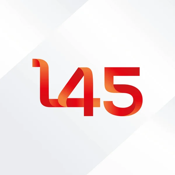 Buchstabe und Zahl logo l45 — Stockvektor