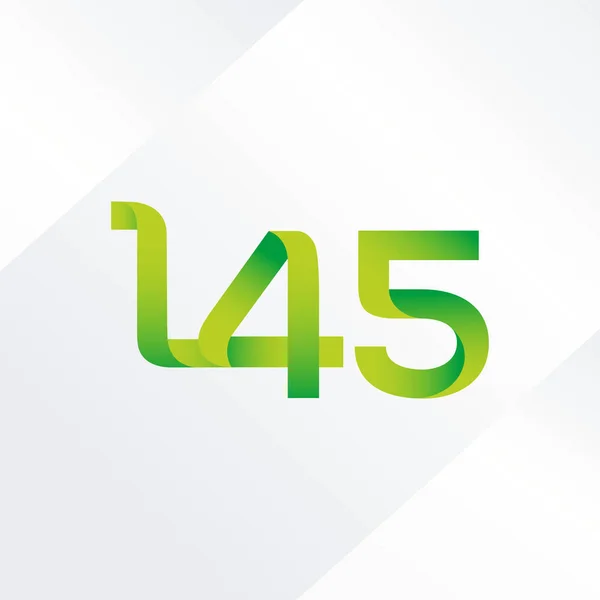 Buchstabe und Zahl logo l45 — Stockvektor