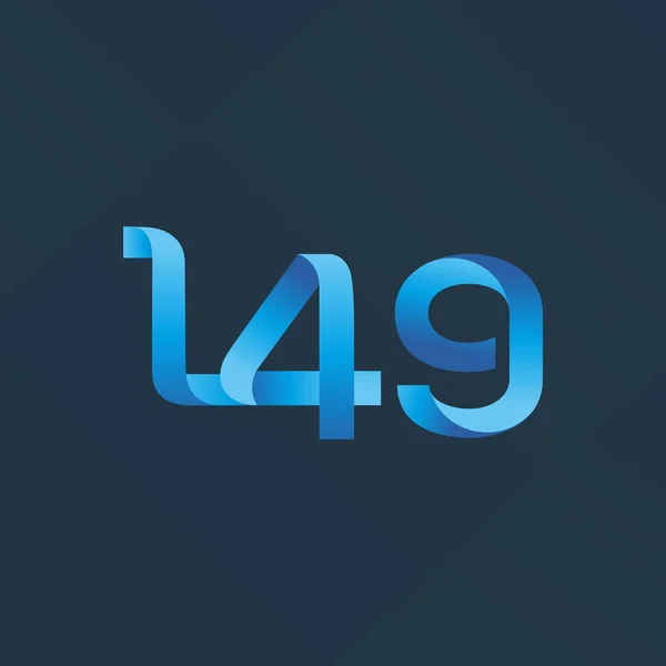 문자와 숫자 로고 L49 — 스톡 벡터