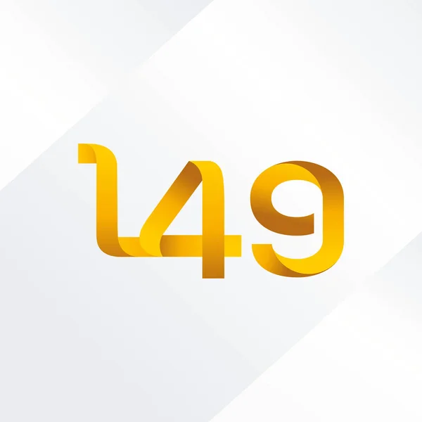 Buchstabe und Zahl logo l49 — Stockvektor