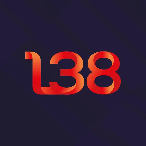 Brief en nummer logo L38 — Stockvector