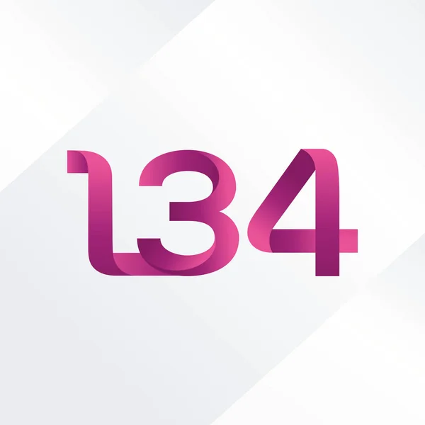 Logo lettre et numéro L34 — Image vectorielle
