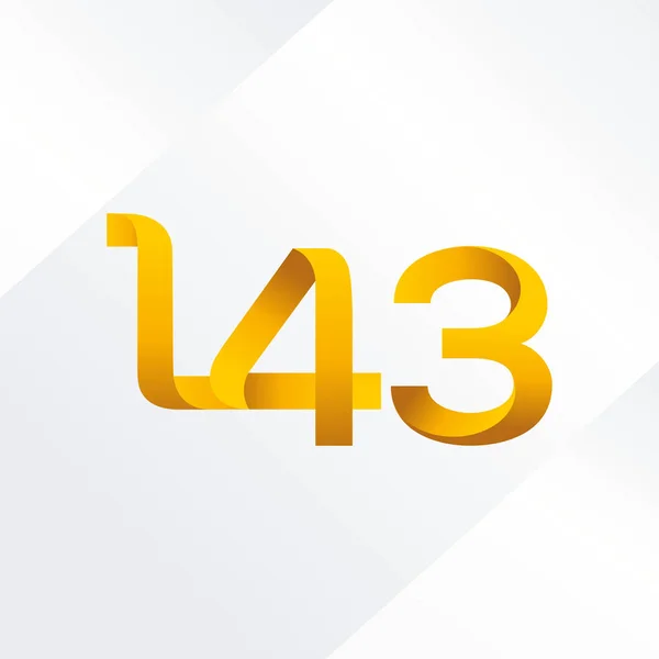 Logotipo da letra e do número L43 —  Vetores de Stock