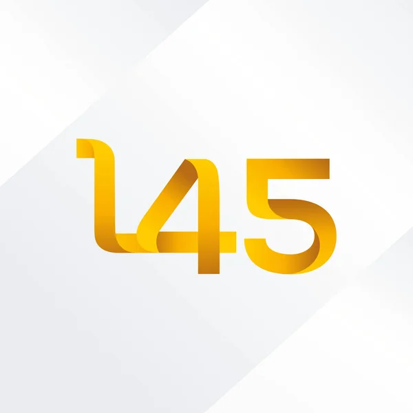 Logo lettre et numéro L45 — Image vectorielle