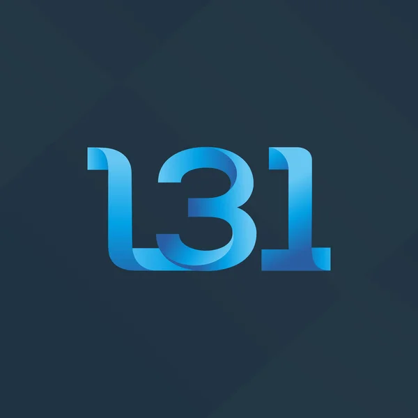 Buchstabe und Zahl Logo l31 — Stockvektor