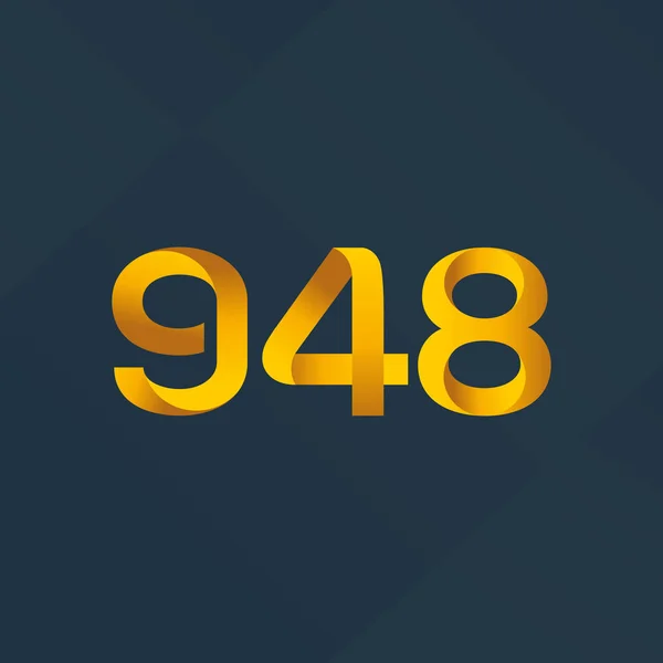 Lettera e numero logo G48 — Vettoriale Stock
