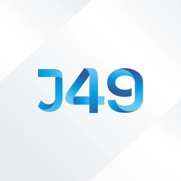 Brev och antal logotyp J49 — Stock vektor