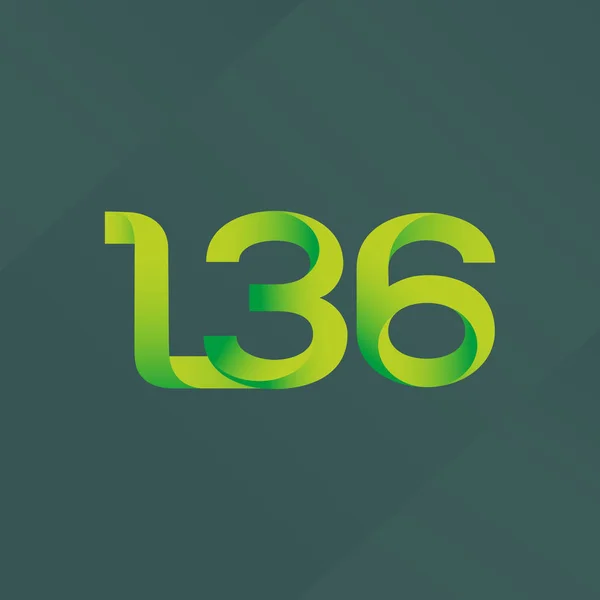 Brev och antal logotyp L36 — Stock vektor