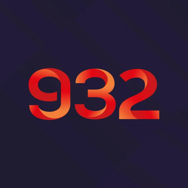 文字と番号ロゴ G32 — ストックベクタ