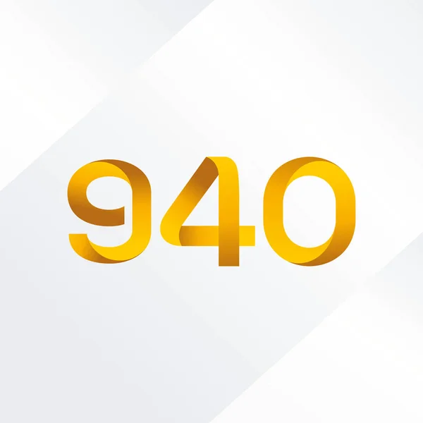 Buchstabe und Zahl Logo g40 — Stockvektor