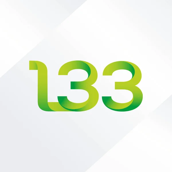 Buchstabe und Zahl logo l33 — Stockvektor