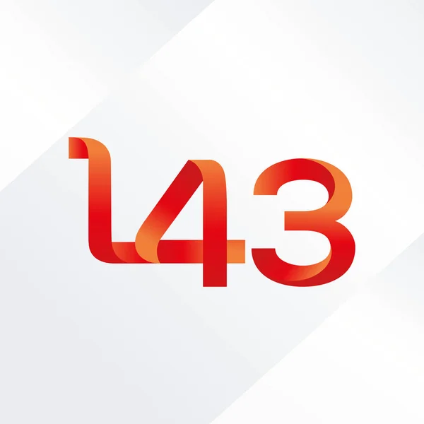 Logo lettre et numéro L43 — Image vectorielle