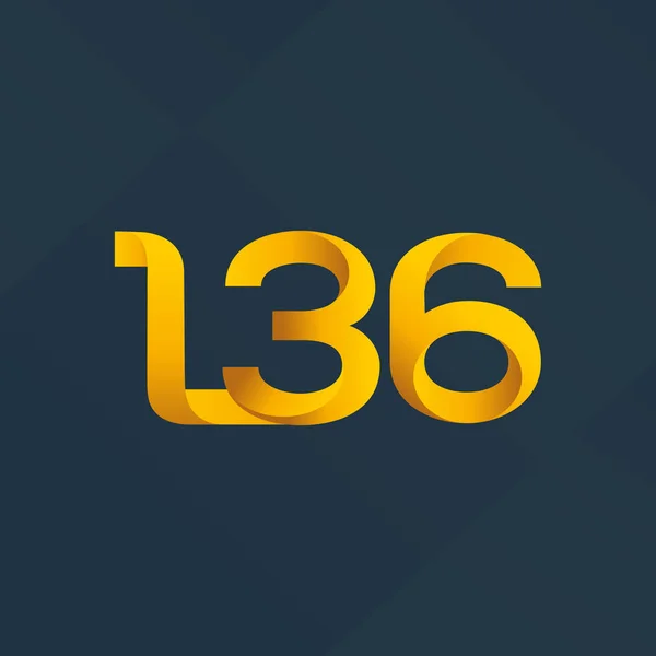 Logotipo da letra e do número L36 —  Vetores de Stock