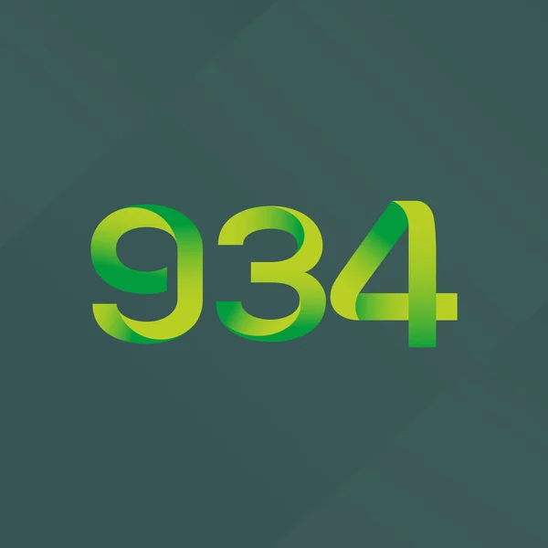 Brev och antal logotyp G34 — Stock vektor