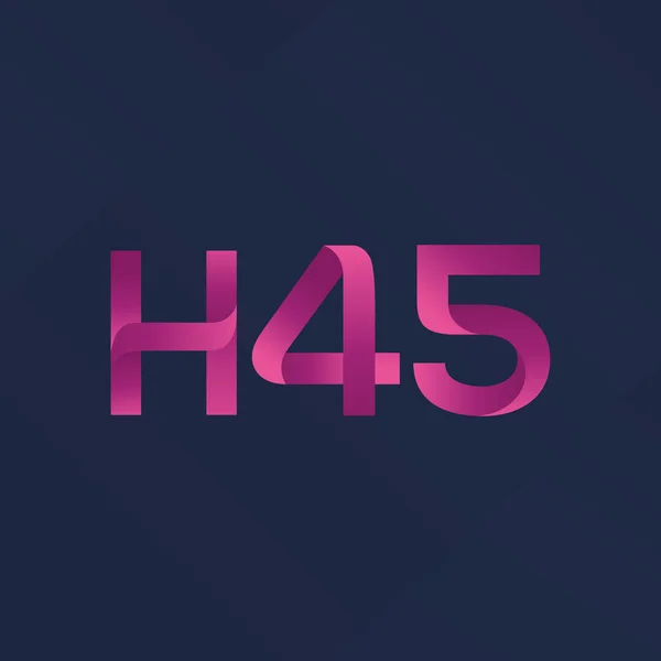 Logotipo da carta comum H45 —  Vetores de Stock