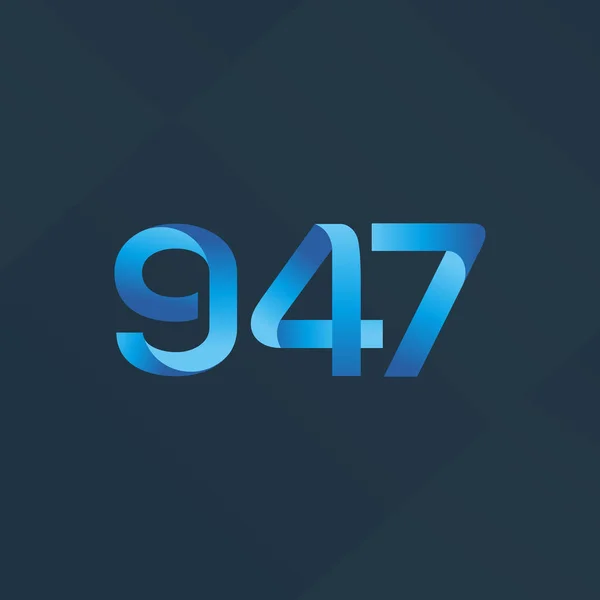 Brev och antal logotyp G47 — Stock vektor