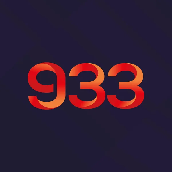 Lettre et numéro logo G33 — Image vectorielle