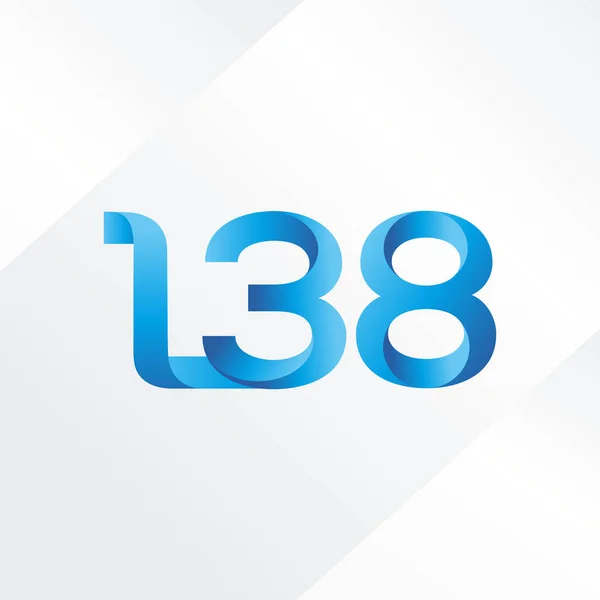 Buchstabe und Zahl Logo l38 — Stockvektor