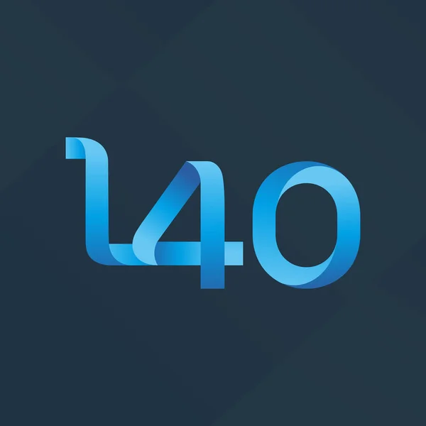 Logo lettre et numéro L40 — Image vectorielle