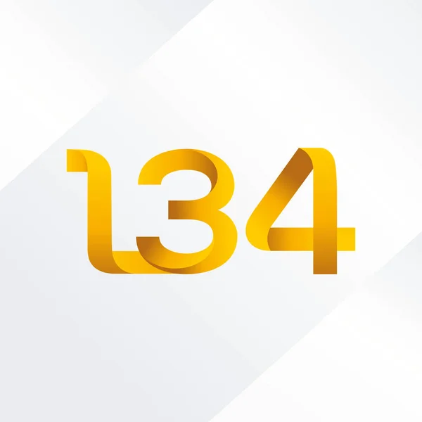 Logo lettre et numéro L34 — Image vectorielle