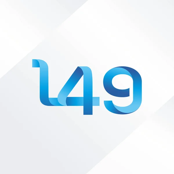 Logo lettre et numéro L49 — Image vectorielle