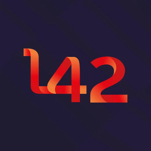 Lettera e numero logo L42 — Vettoriale Stock