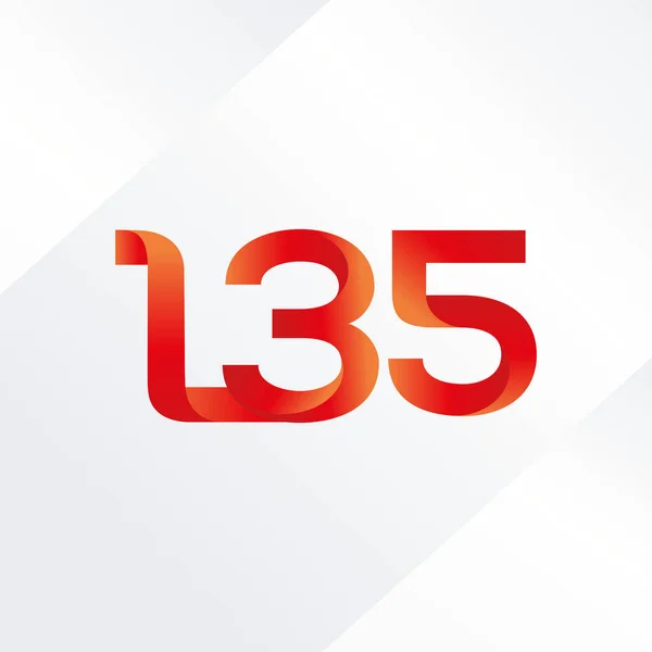 Buchstabe und Zahl Logo L35 — Stockvektor