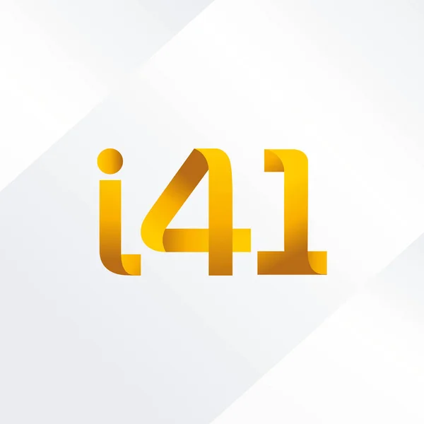 Betű és szám logó I41 — Stock Vector