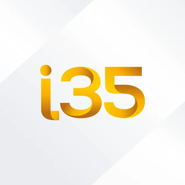 Lettre et numéro logo I35 — Image vectorielle