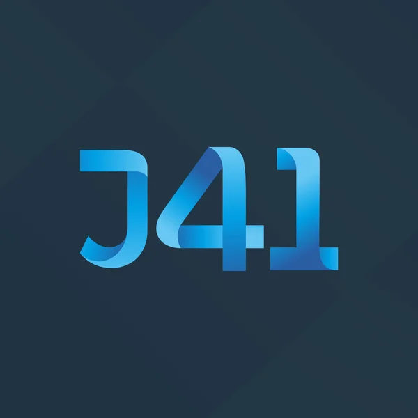 Betű és szám logó J41 — Stock Vector