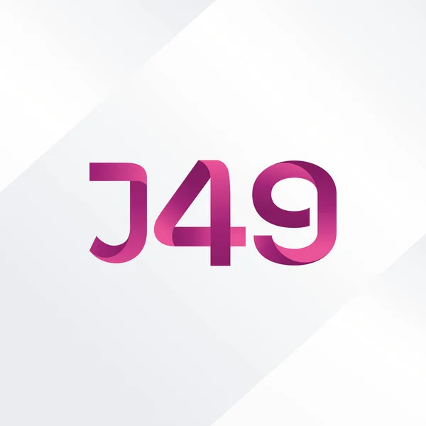 Logotipo de letra e número j49 —  Vetores de Stock