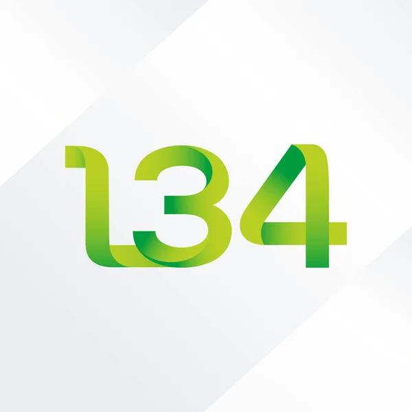 Buchstabe und Zahl Logo L34 — Stockvektor