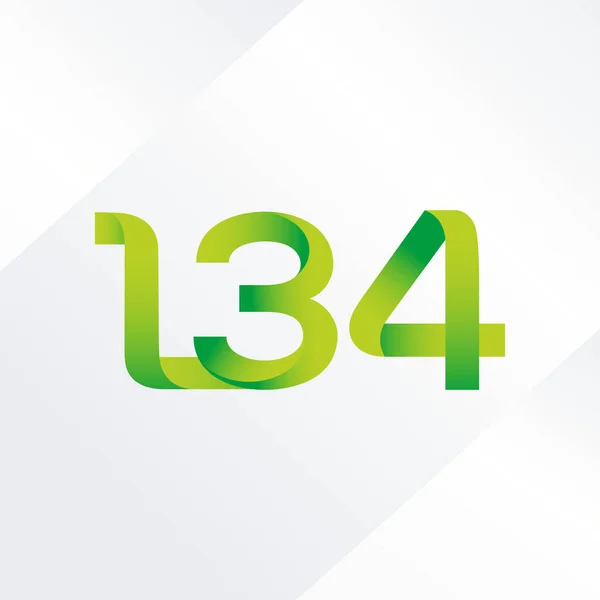 Logo lettre et numéro L34 — Image vectorielle