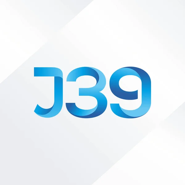 Brev och antal logotyp J39 — Stock vektor