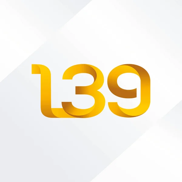 Brev och antal logotyp L39 — Stock vektor