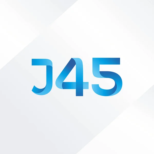 Letter and number logo J45 — Stock Vector