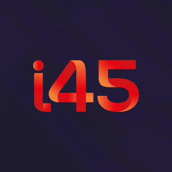 Літера і номерний логотип I45 — стоковий вектор