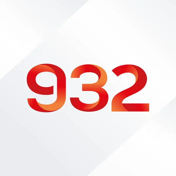 Brev och antal logotyp G32 — Stock vektor