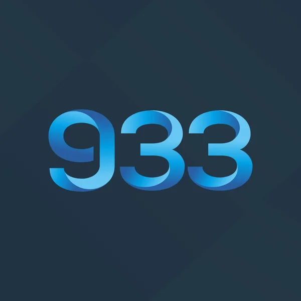Brief en nummer logo G33 — Stockvector