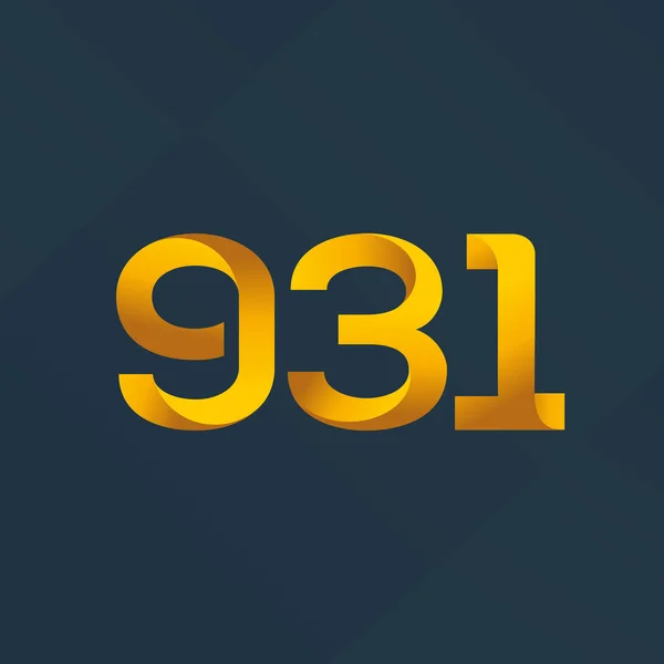 Brev och antal logotyp G31 — Stock vektor
