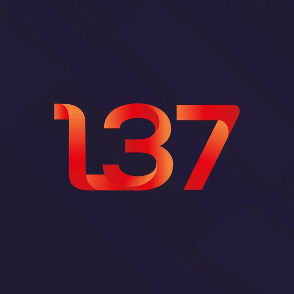 Logotipo de letra y número L37 — Vector de stock