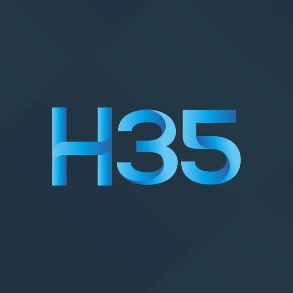 Logotipo da carta comum H35 —  Vetores de Stock