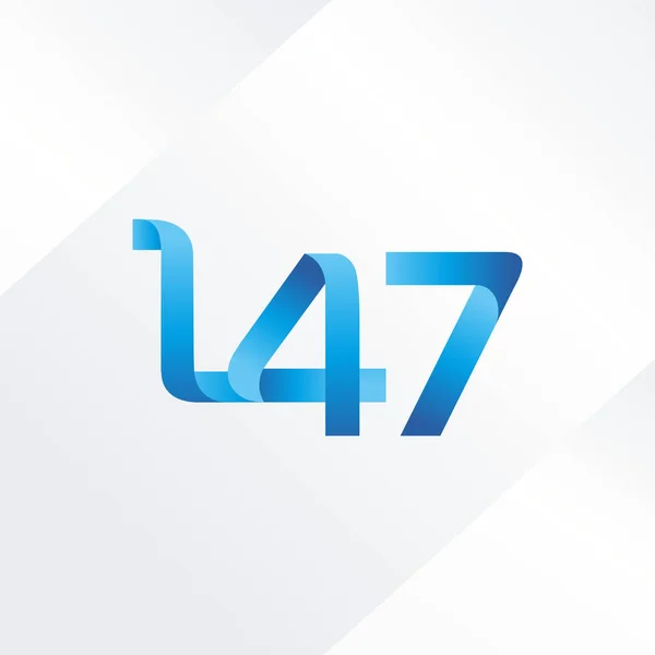 Betű és szám logó L47 — Stock Vector