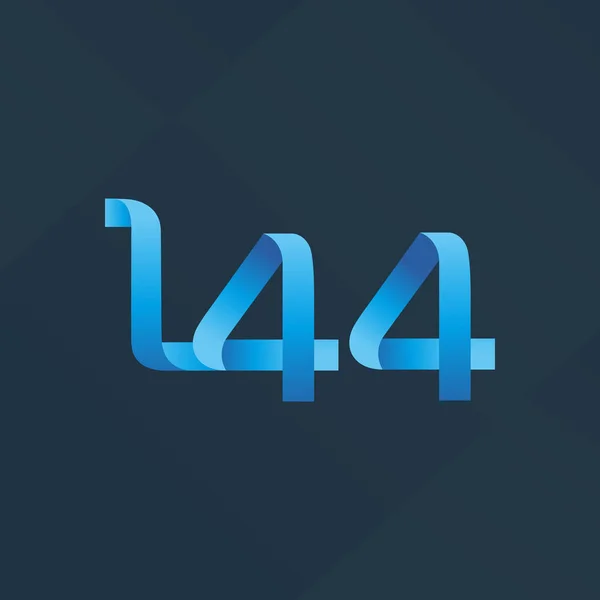 Betű és szám logó L44 — Stock Vector